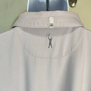 Mizzen+Main Men's blue diamond pattern Phil Mickelson golf polo shirt Medium M